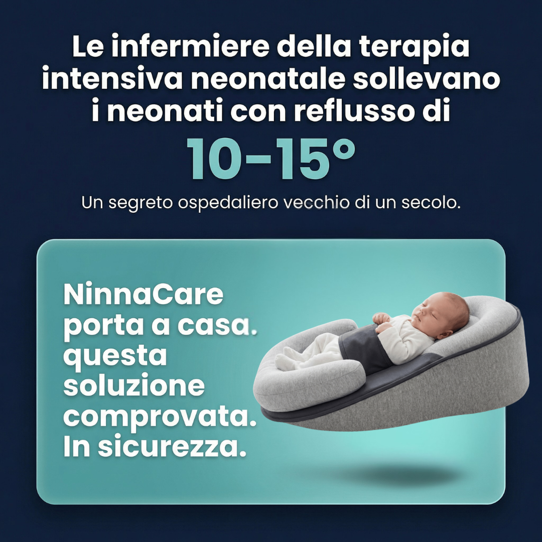 NinnaCare™ – Contro reflusso, coliche e per un sonno migliore