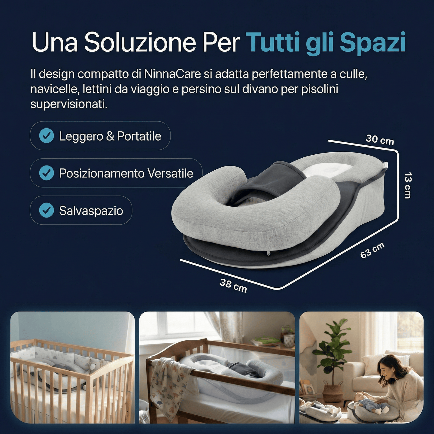 NinnaCare™ – Contro reflusso, coliche e per un sonno migliore
