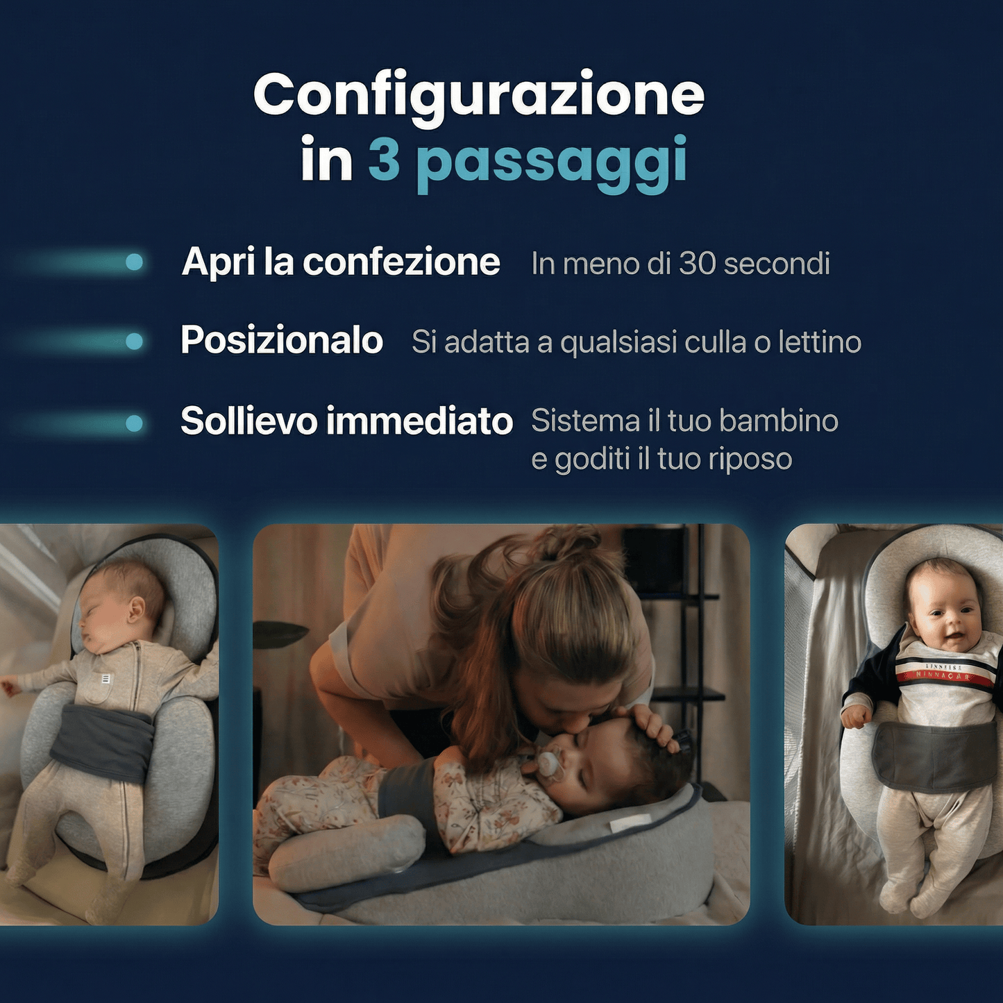 NinnaCare™ – Contro reflusso, coliche e per un sonno migliore